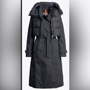 Parajumpers Women's Black Double-Breasted Coat